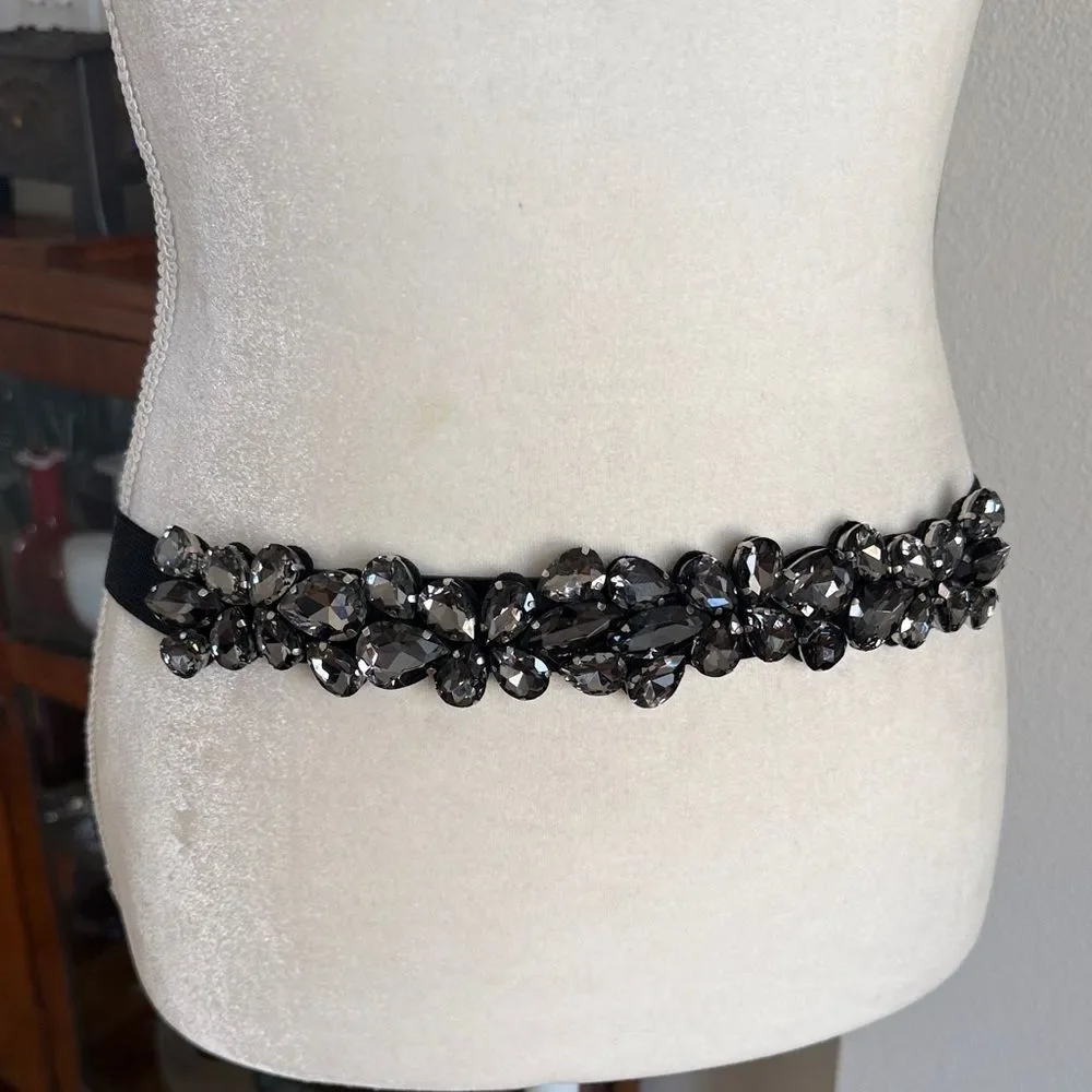 Rhinestone elastic cummerbund/belt